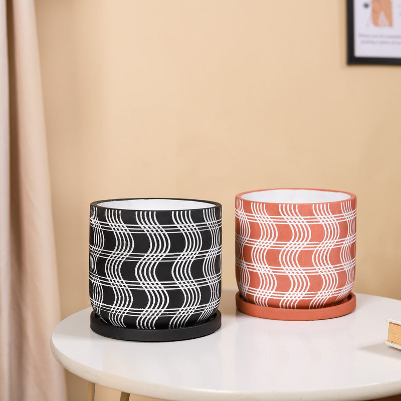 Textured Plant Pot Large - Indoor planters and flower pots | Home decor items