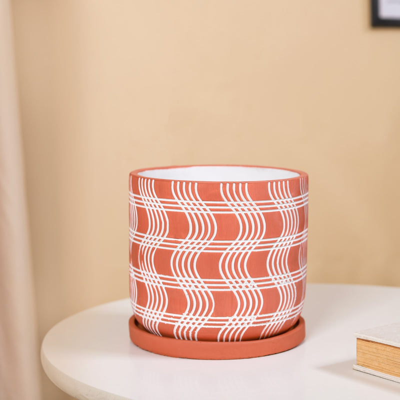 Textured Plant Pot Large - Indoor planters and flower pots | Home decor items