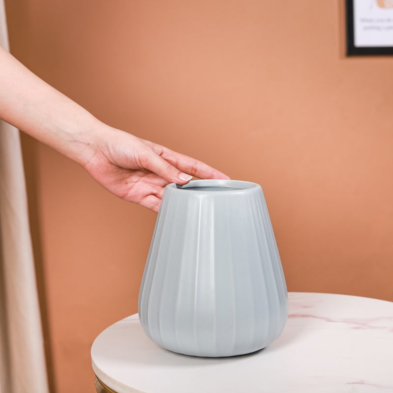 Decor Pot - Ceramic flower vase for home decor, office and gifting | Room decoration items