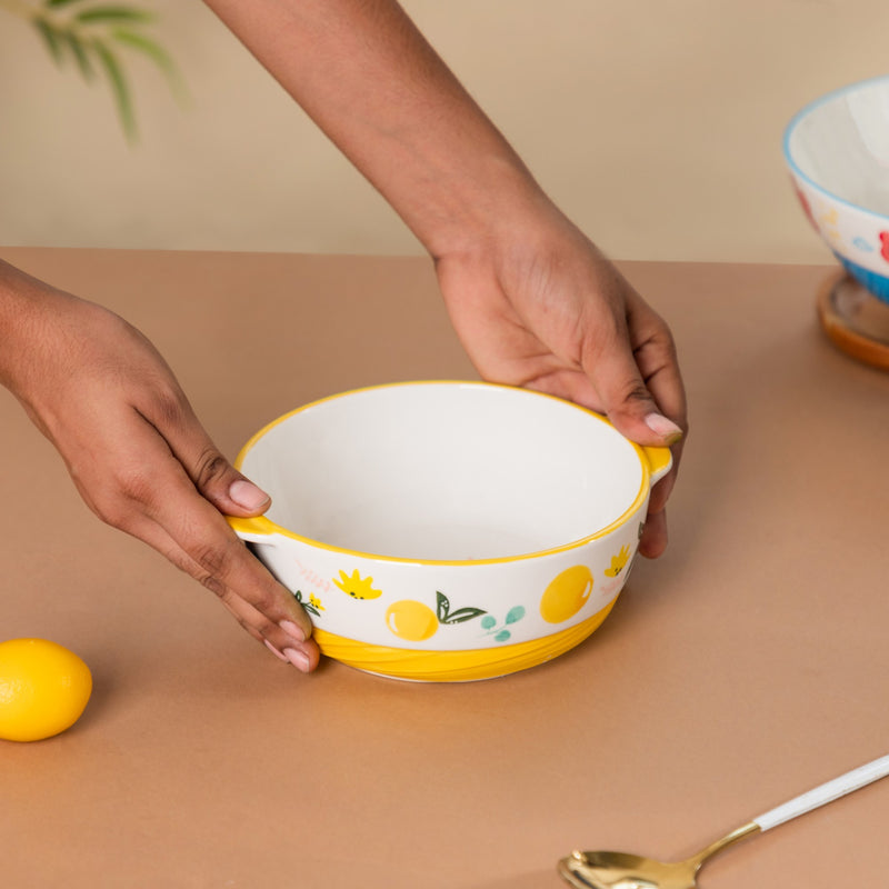 Large Soup Bowl - Bowl, ceramic bowl, serving bowls, noodle bowl, salad bowls, bowl for snacks, large serving bowl, bowl with handle | Bowls for dining table & home decor