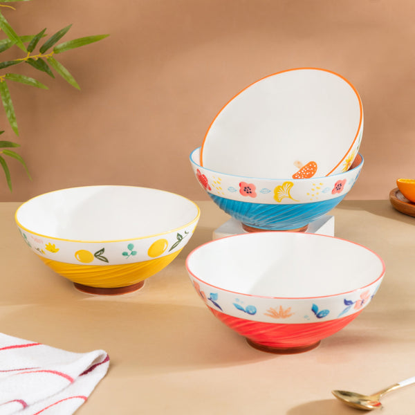 Colorful Serving Bowl - Large - Bowl, ceramic bowl, serving bowls, noodle bowl, salad bowls, bowl for snacks, large serving bowl | Bowls for dining table & home decor