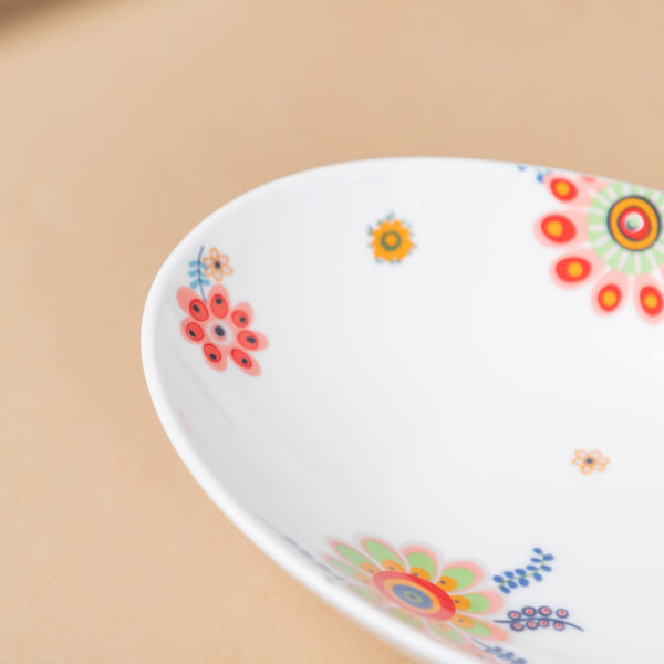 Oval Floral Bowl