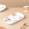 Rectangle Floral Plate - Ceramic platter, serving platter, fruit platter | Plates for dining table & home decor
