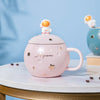 Astronaut Starry Mug With Lid And Spoon Green 350 ml- Mug for coffee, tea mug, cappuccino mug | Cups and Mugs for Coffee Table & Home Decor