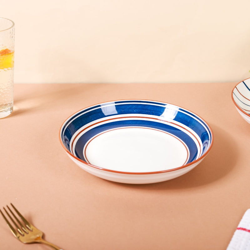 Meraki Ceramic Deep Dish - Serving plate, pasta plate, lunch plate, deep plate | Plates for dining table & home decor