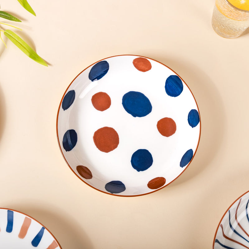 Meraki Ceramic Deep Dish - Serving plate, pasta plate, lunch plate, deep plate | Plates for dining table & home decor