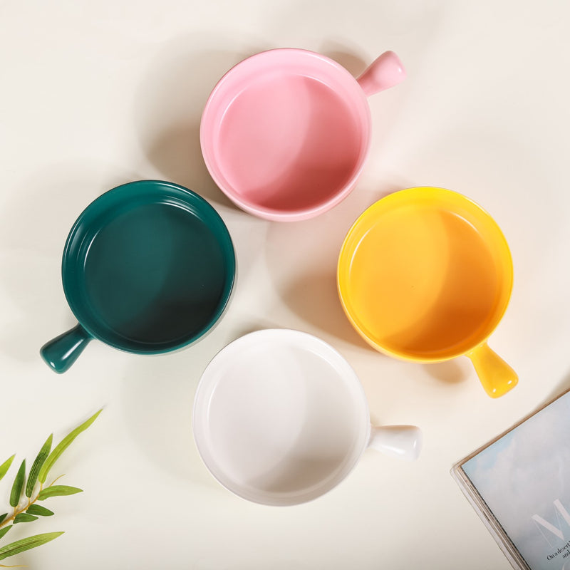 Bowl with Handle - Ceramic bowl, salad bowls, snack bowls | Bowls for dining table & home decor