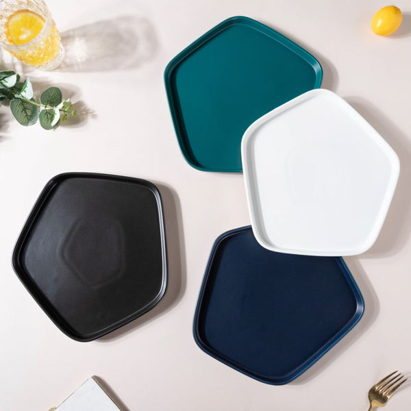 GEOMETRIC Pentagon Plates - Serving plate, lunch plate, ceramic dinner plates| Plates for dining table & home decor