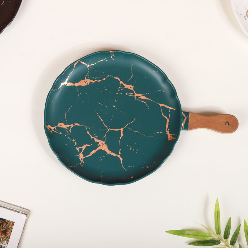 Marble Serving Pan - Ceramic platter, serving platter, fruit platter | Plates for dining table & home decor