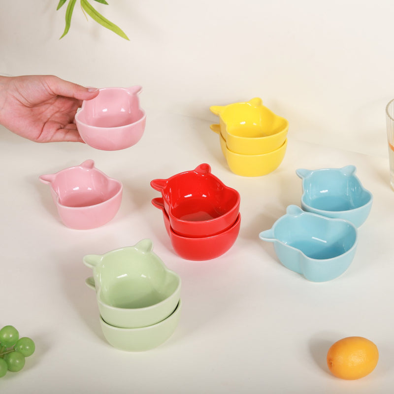 Kids Bowl Set of 2 - Bowl,ceramic bowl, snack bowls, curry bowl, popcorn bowls | Bowls for dining table & home decor