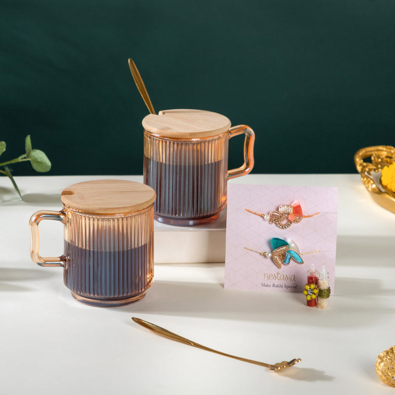 Morning Cuppa Rakhi Gift Hamper Set Of 4