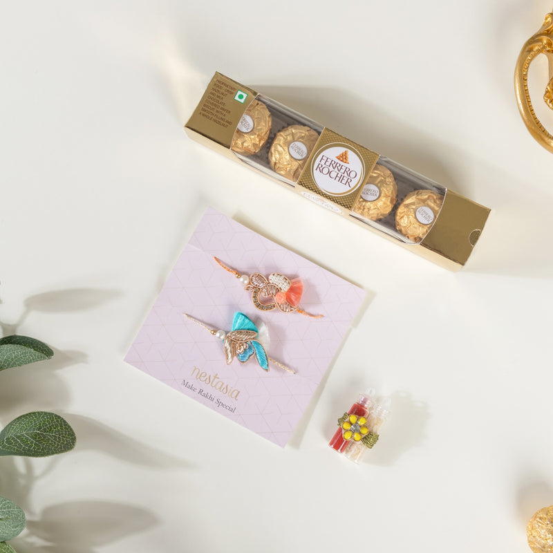 Morning Cuppa Rakhi Gift Hamper Set Of 4