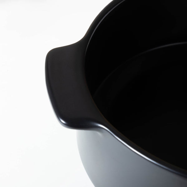 Ceramic Casserole Pots Black 2 L