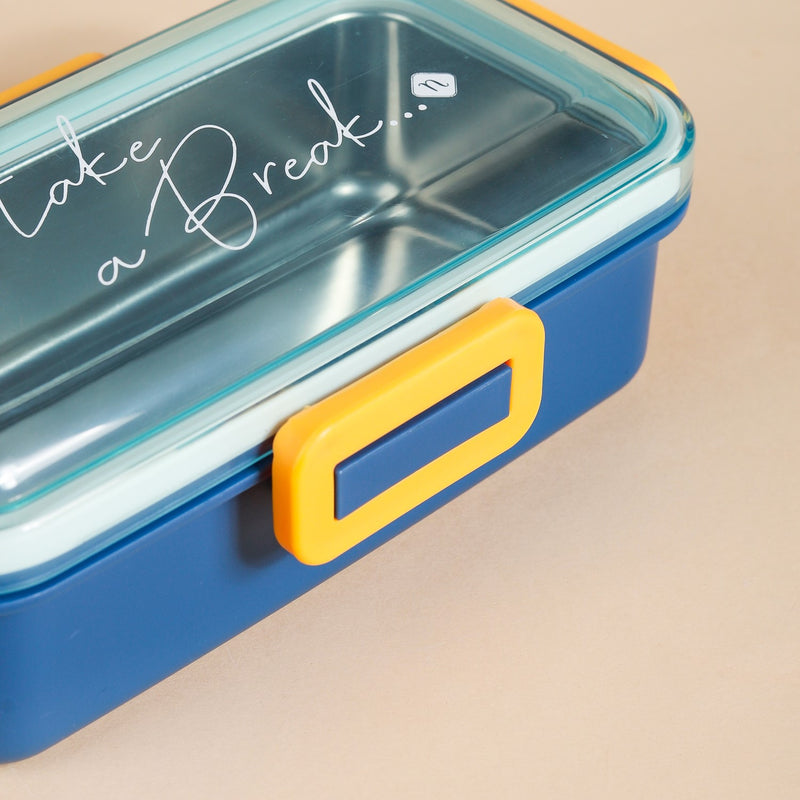 Leak-Proof Stainless Steel Tiffin Box Small Blue 530ml