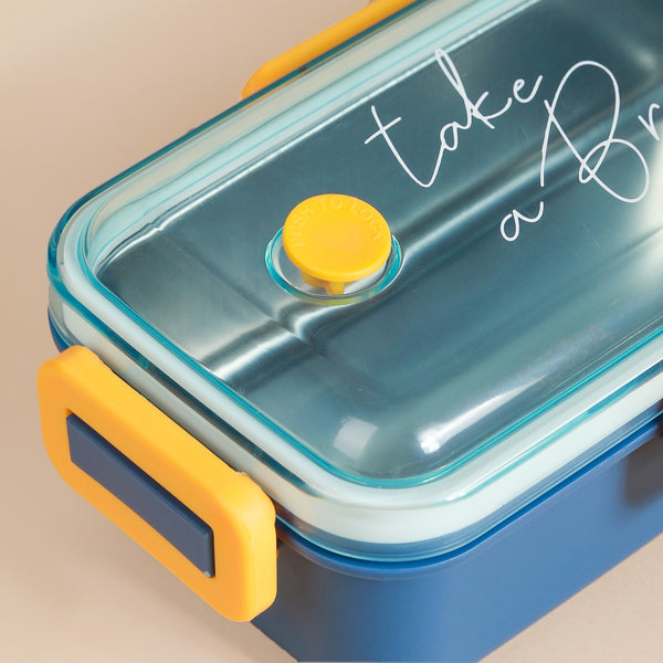 Leak-Proof Stainless Steel Tiffin Box Small Blue 530ml