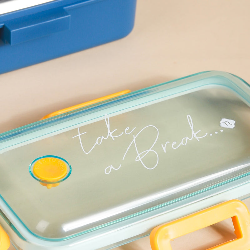 Leak-Proof Stainless Steel Tiffin Box Small Blue 530ml