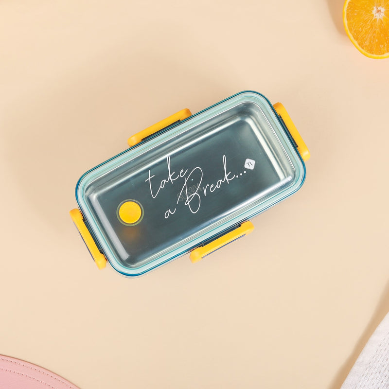 Leak-Proof Stainless Steel Tiffin Box Small Blue 530ml