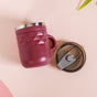 Travel Mug With Lid Magenta 400ml - Travel mug, travel mug with lid, stainless steel mug, coffee mug, travel coffee mug, travel coffee mug with lid