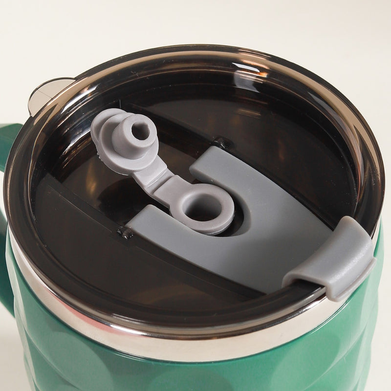 Portable Coffee Mug With Lid Green 400ml - Travel mug, travel mug with lid, coffee mug, insulated mug, travel coffee mug, travel coffee mug with lid