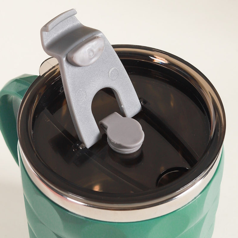 Portable Coffee Mug With Lid Green 400ml - Travel mug, travel mug with lid, coffee mug, insulated mug, travel coffee mug, travel coffee mug with lid