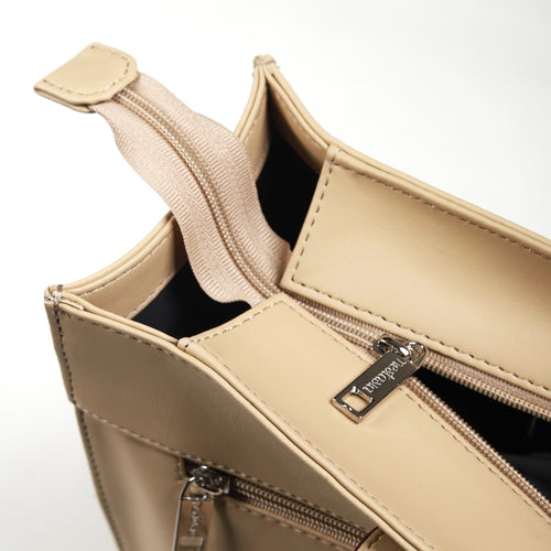 Urban Vegan Leather Tote & Sling Bags Set Of 4 Beige