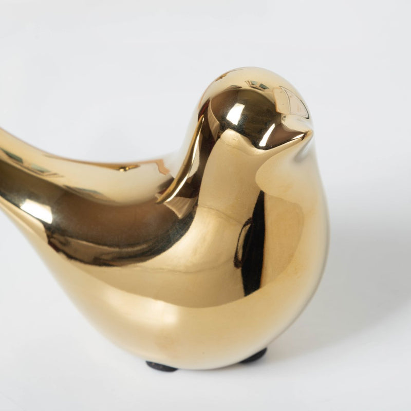 Gold Bird Statue - Showpiece | Home decor item | Room decoration item