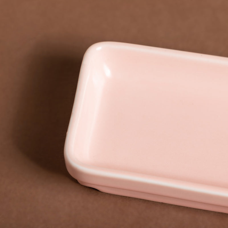 Sleek Pink Long Plate 9 Inch - Ceramic platter, serving platter, fruit platter | Plates for dining table & home decor