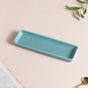 Sleek Blue Long Plate 9 Inch - Ceramic platter, serving platter, fruit platter | Plates for dining table & home decor