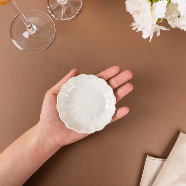 Ocean White Dessert Plate - Serving plate, small plate, snacks plates | Plates for dining table & home decor