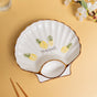 Seashell Snack Plate - Serving plate, snack plate, momo plate, plate with compartment | Plates for dining table & home decor