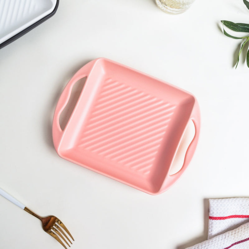 Pink Square Baking Tray Small - Baking Tray
