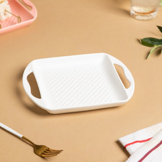 White Square Baking Tray Small - Baking Tray