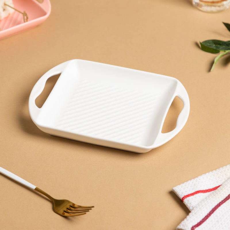 White Square Baking Tray Small - Baking Tray