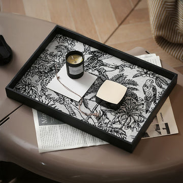 Wildlife Print Desk Organizer Tray Rectangle