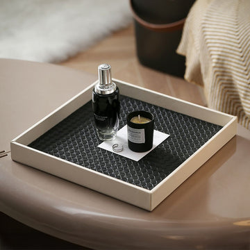 Minimalist Square Organizer Tray Black And White