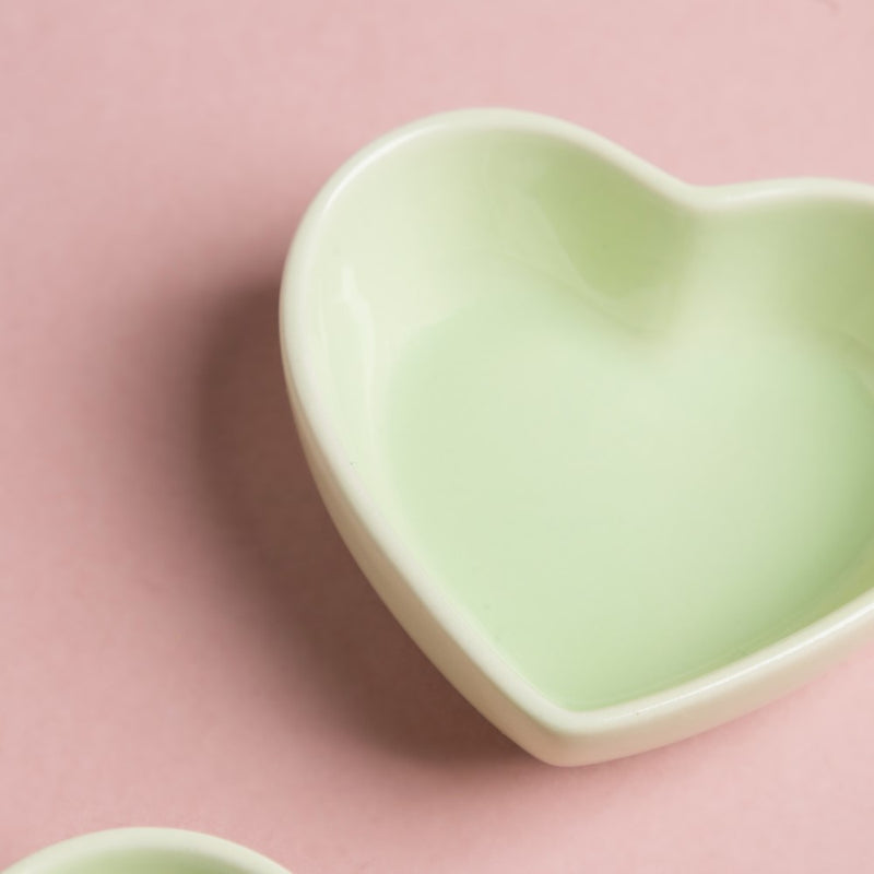 Heart Plate Set of 2 - Serving plate, small plate, snacks plates | Plates for dining table & home decor