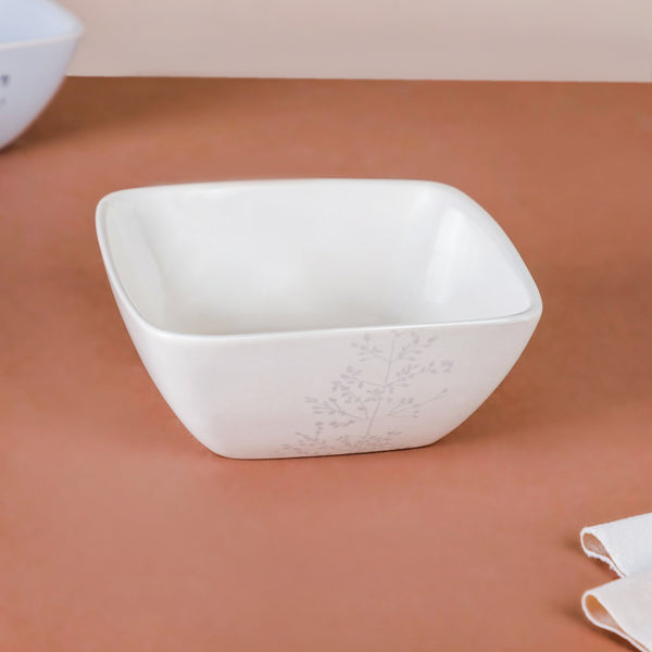Pandora Sprig Bowl White 6 Inch 600ml - Bowl,ceramic bowl, snack bowls, curry bowl, popcorn bowls | Bowls for dining table & home decor