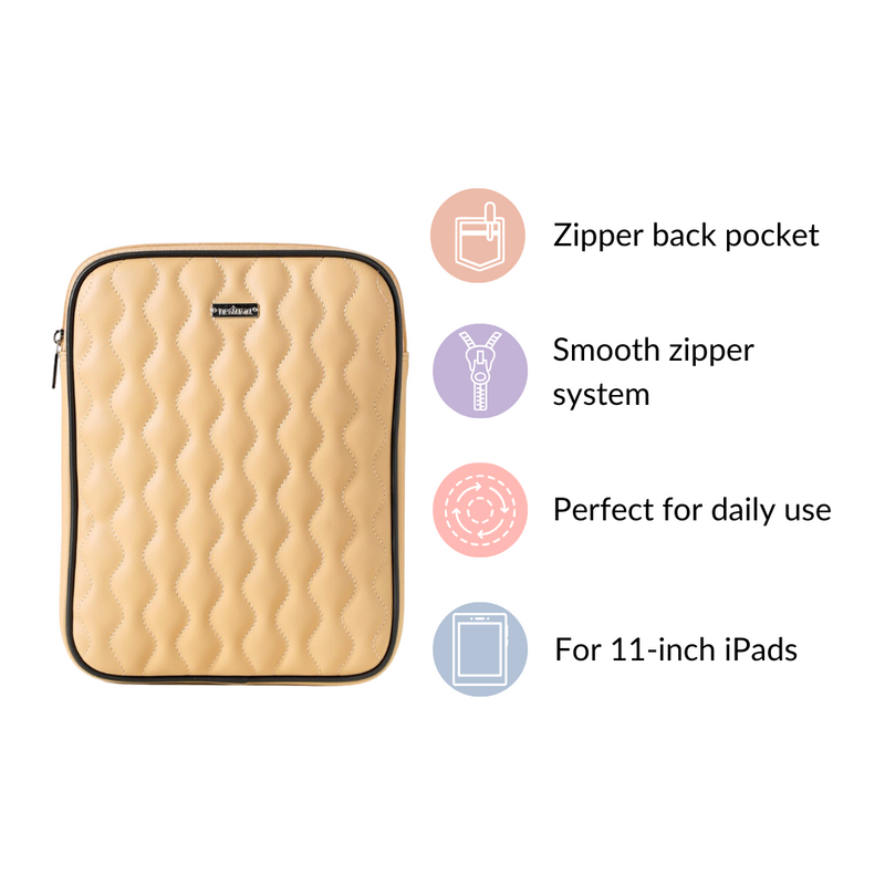 Handcrafted iPad Case Beige