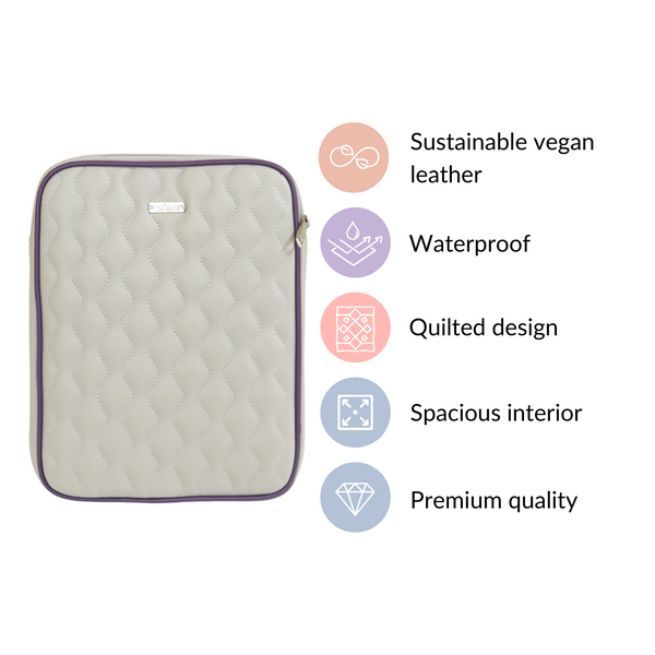 Premium Vegan Leather iPad Cover Grey
