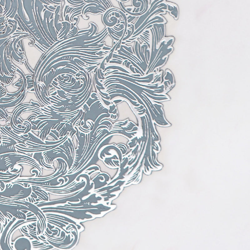 Icy Blue Luxe Round Tablemat Set Of 6