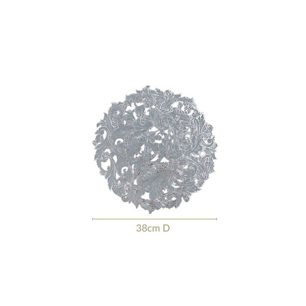 Icy Blue Luxe Round Tablemat Set Of 6