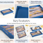 Impressionism Sky Art Tray Set Of 2 Blue