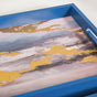Impressionism Sky Art Tray Set Of 2 Blue
