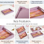 Impressionism Sky Art Tray Set Of 2 Mauve