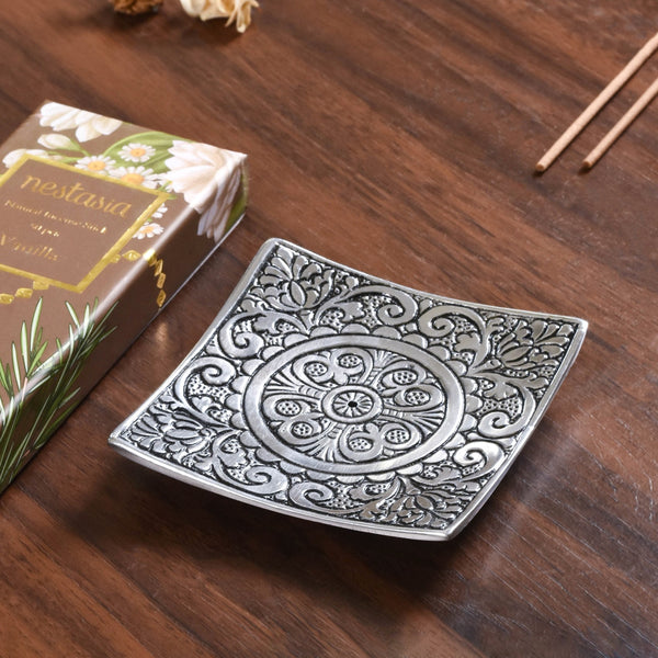 Square Incense Holder With Vanilla Incense Sticks