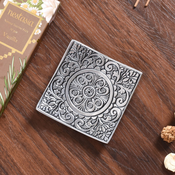 Square Incense Holder With Vanilla Incense Sticks