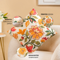 Indie Floral Embroidered Cotton Cushion Cover 40x40cm