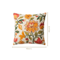 Indie Floral Embroidered Cotton Cushion Cover 40x40cm
