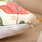 Indie Floral Embroidered Cotton Cushion Cover 40x40cm
