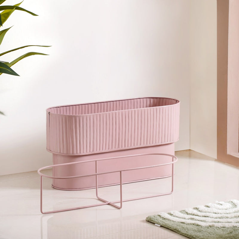 Indoor Box Planter With Stand Dusty Pink